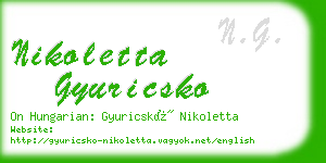 nikoletta gyuricsko business card